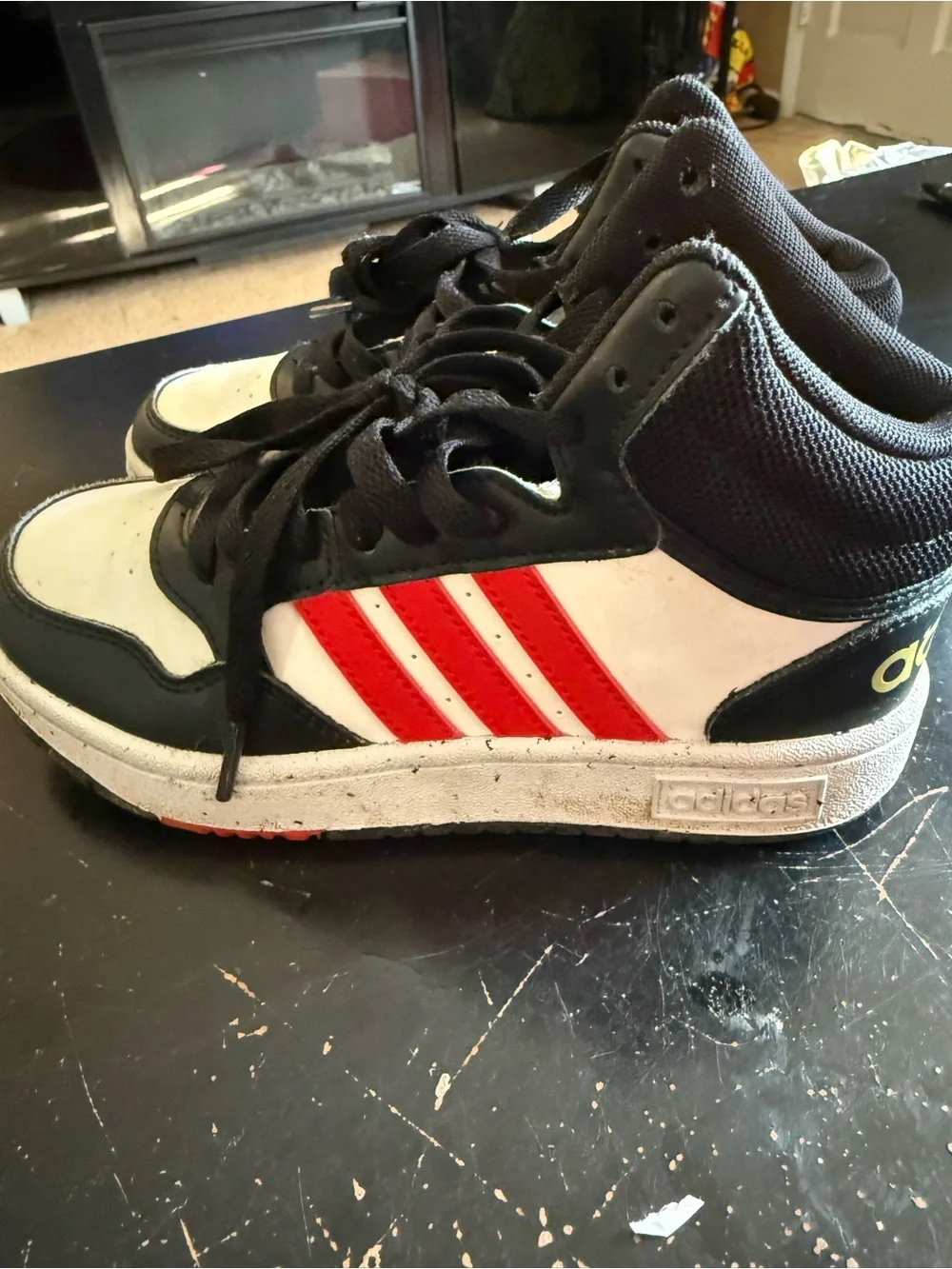 adidas Kids Sneakers in Black, White & Red
